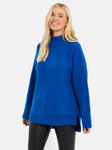 Threadbare Sweater 'Brick' in Blue: front