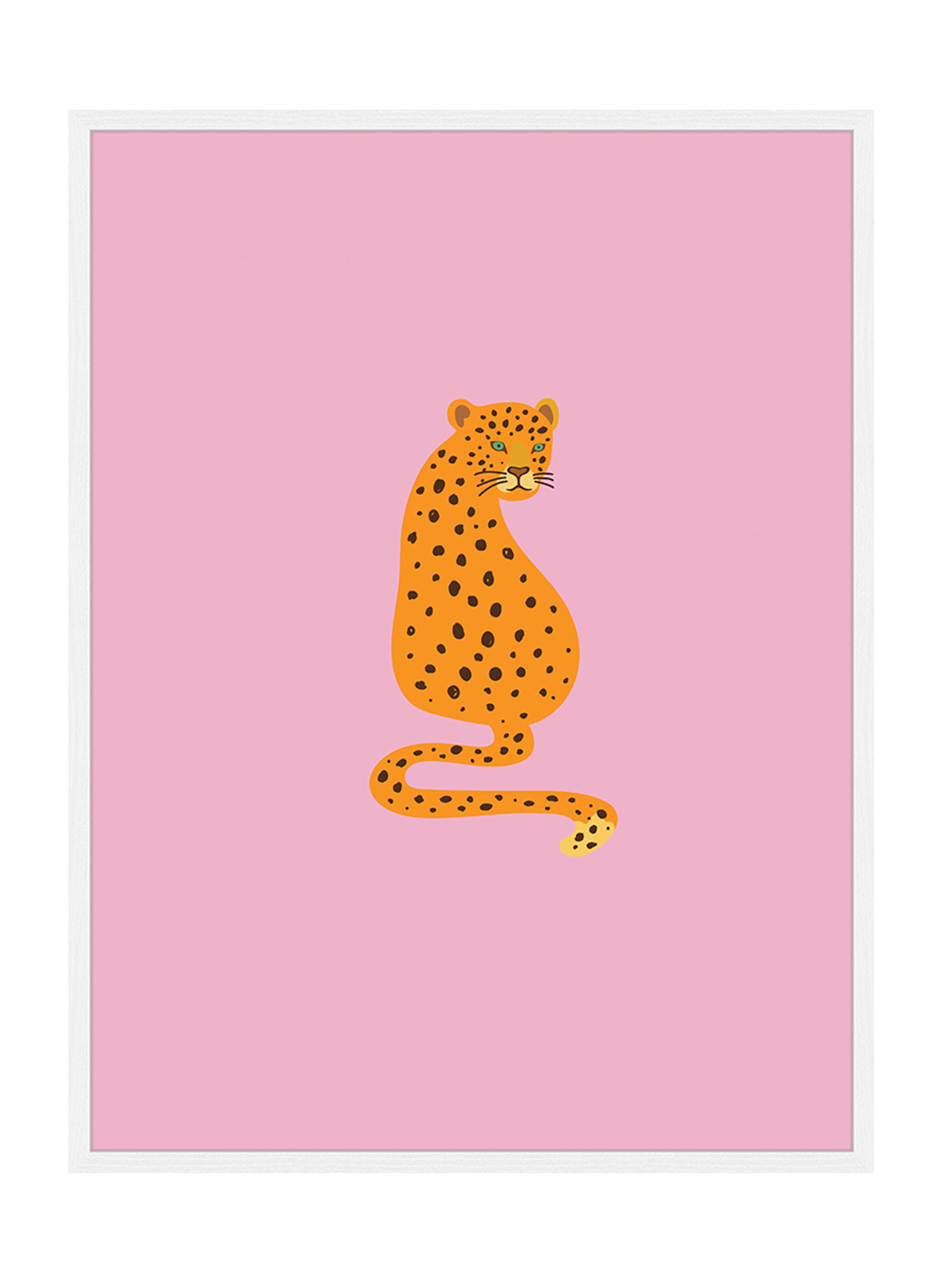 Liv Corday Image 'Panter in Pink' in White: front