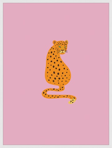 Liv Corday Image 'Panter in Pink' in White: front