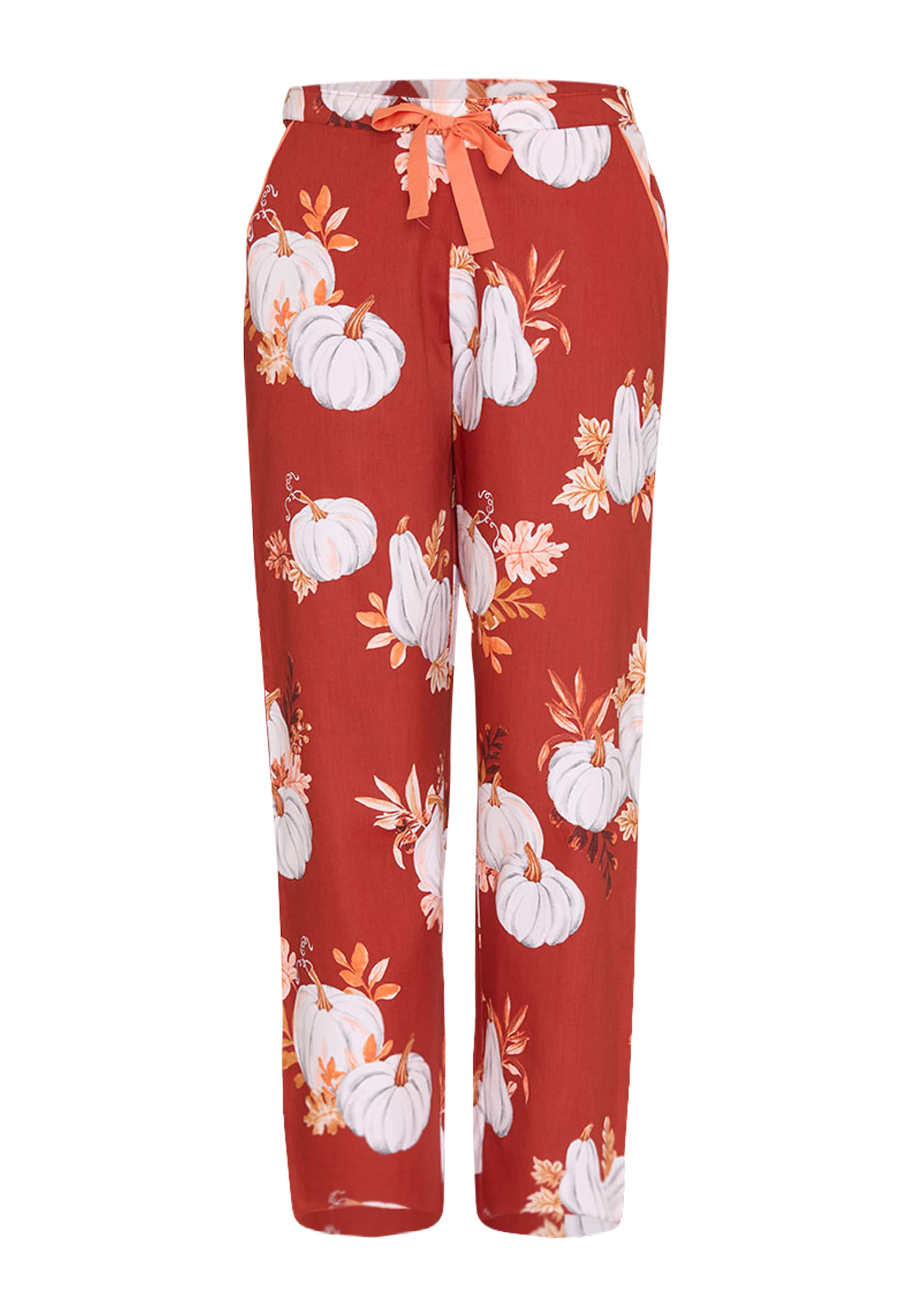 Pantaloncini da pigiama 'Pumpkin Spice' di Cyberjammies in rosso: frontale