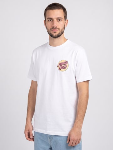 T-Shirt 'Wagon Dot Chest T-Shirt' Santa Cruz en blanc
