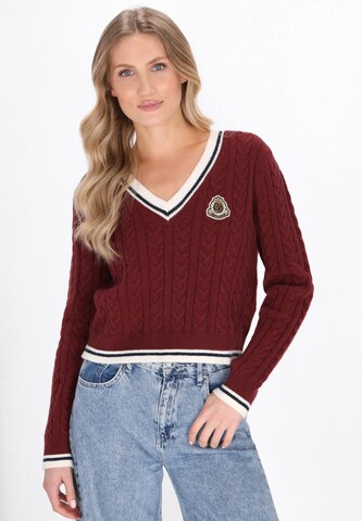 DreiMaster Maritim Sweater in Red: front