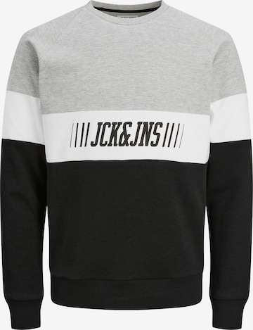JACK & JONES - Sweatshirt 'Mateo' em cinzento: frente