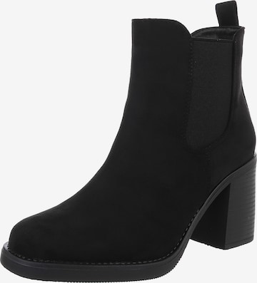 Ital-Design Stiefelette in Schwarz: Vorderseite