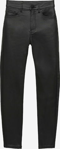 Pull&BearSkinny Traperice - crna boja: prednji dio