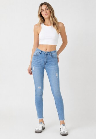 Elara Skinny Jeans in Blauw: voorkant