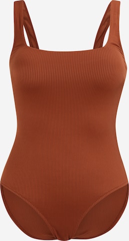 ETAM T-shirt Swimsuit 'TAYLOR' in Brown: front