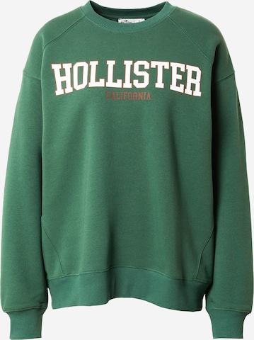 HOLLISTER Суичър в зелено: отпред