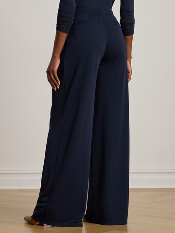 Lauren Ralph Lauren Wide leg Bandplooibroek 'CHABRELL' in Blauw