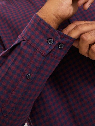 Jack & Jones Plus Rovný strih Košeľa 'Gingham' - fialová