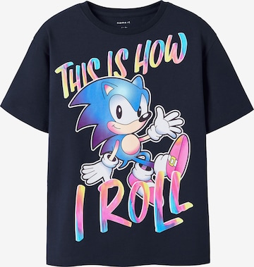 mėlyna NAME IT Marškinėliai 'NKMDarius Sonic': priekis