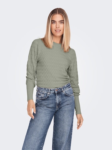 ONLY Пуловер 'Faye' в зелено: отпред