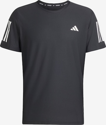 ADIDAS PERFORMANCE - Camiseta 'Own the Run' en negro: frente