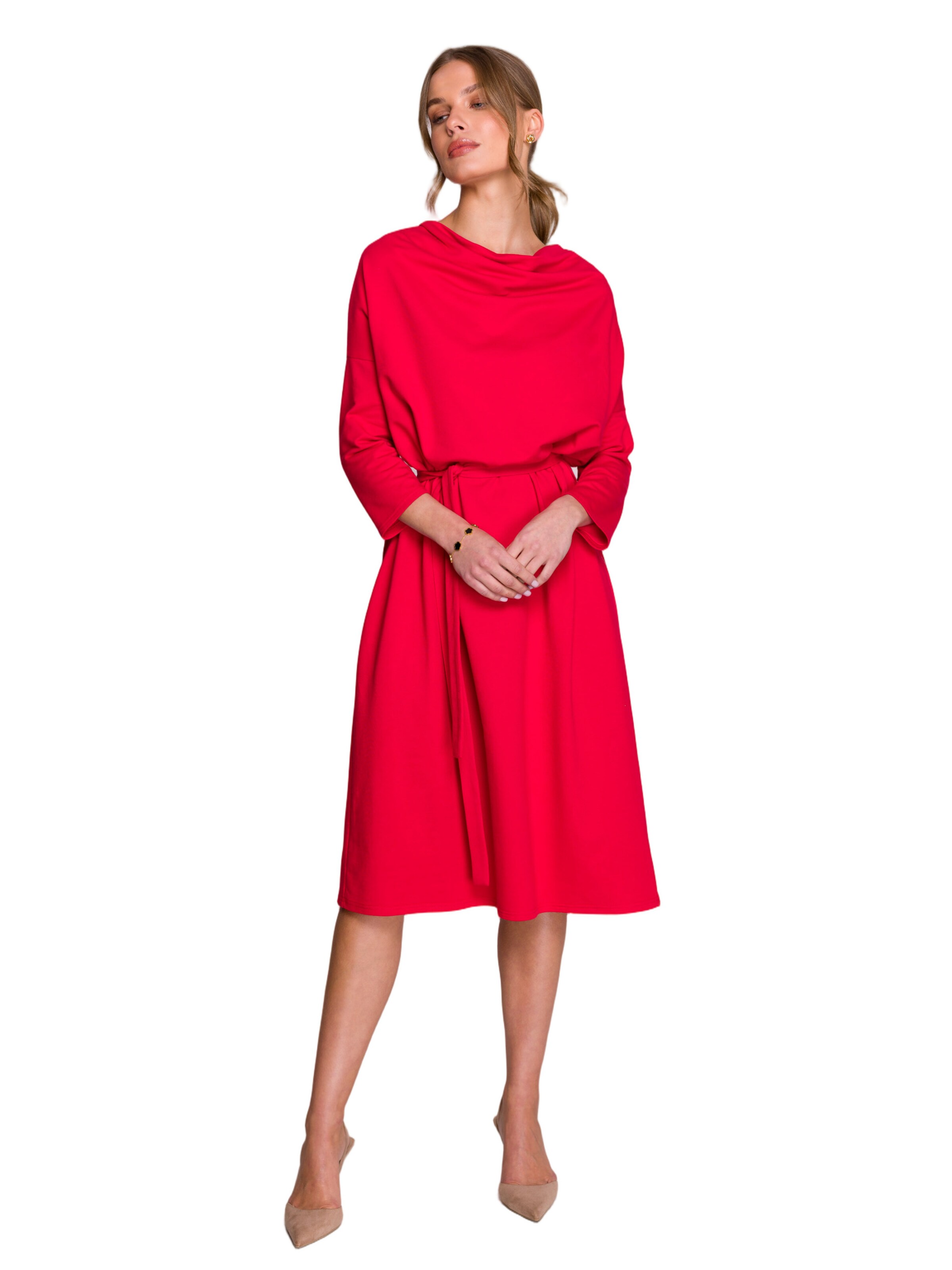 Stylove Sukienka 'Sukienka oversize z modalu' w kolorze czerwony
