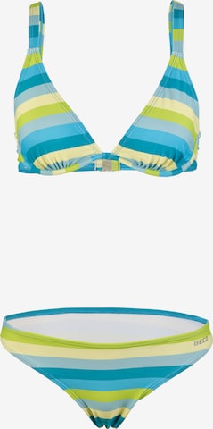 BECO the world of aquasports Bustier Bikini 'Fresh Stripes' in Blau: Vorderseite