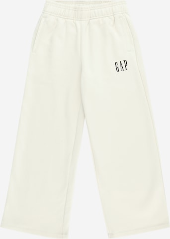 GAP Wide leg Broek in Beige: voorkant