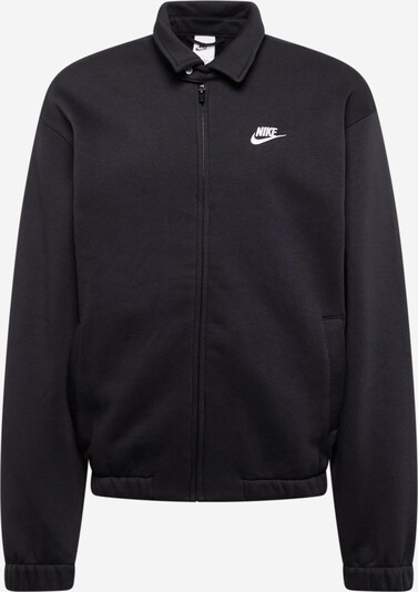 Nike Sportswear Ζακέτα φούτερ 'HARRINGTON' σε μαύρο / λευκό, Άποψη προϊόντος