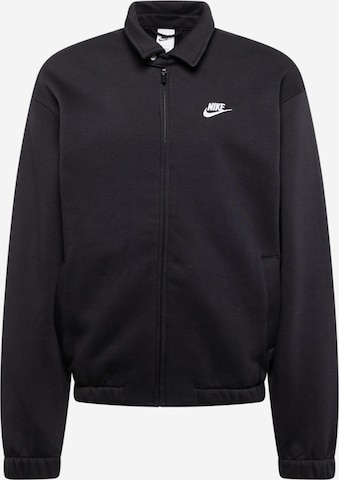 Veste de survêtement 'HARRINGTON' Nike Sportswear en noir : devant