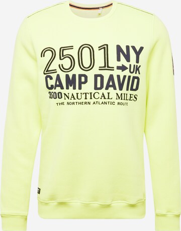 CAMP DAVID Sweatshirt in Groen: voorkant