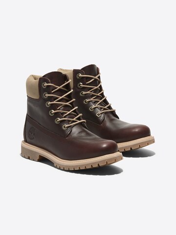 TIMBERLAND - Botines con cordones en rojo