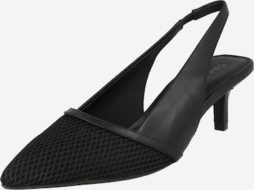 Calvin Klein - Sapatos abertos atrás em preto: frente