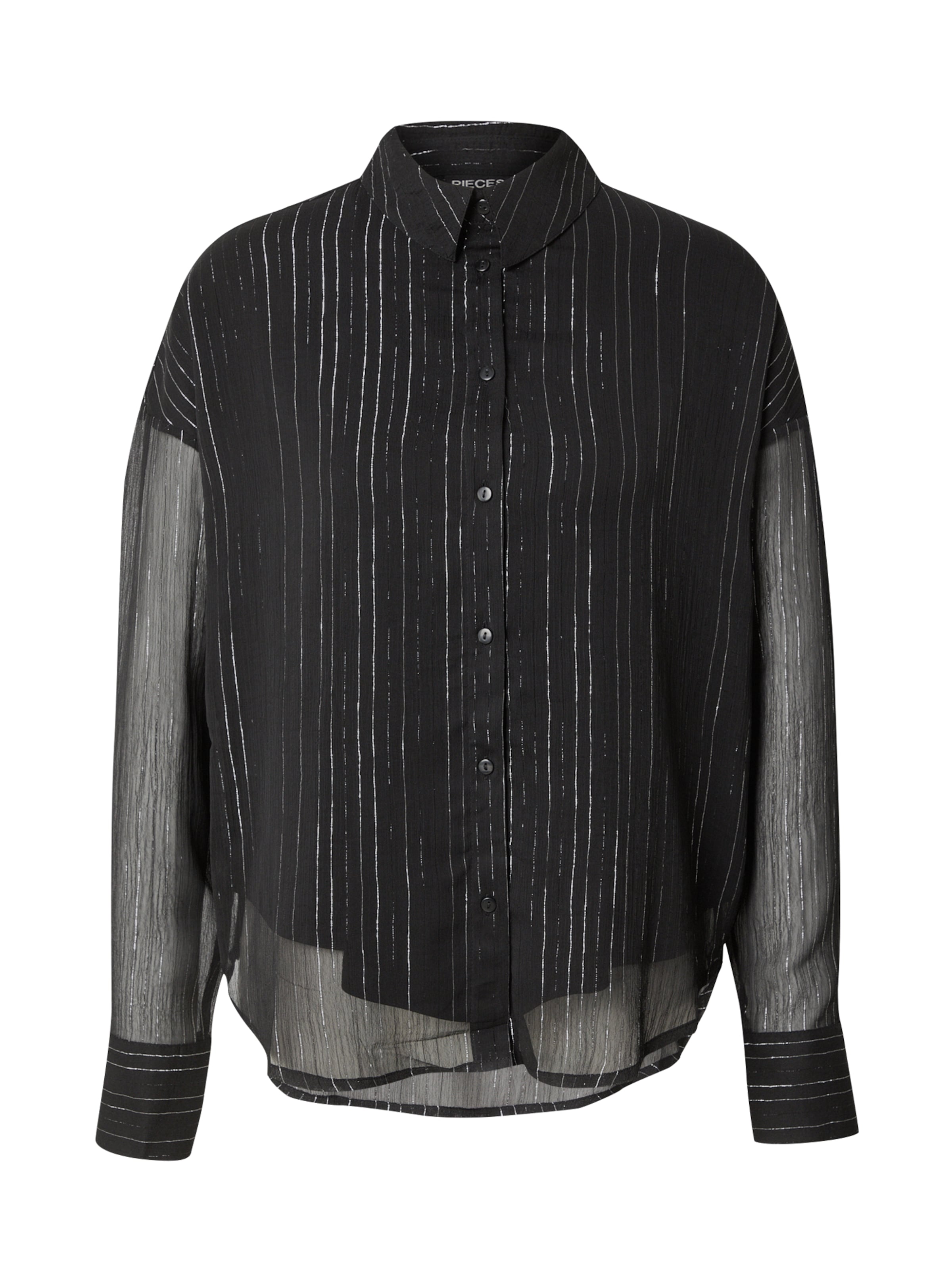 PIECES Bluse 'PCPATRICIA' in Schwarz: Vorderseite