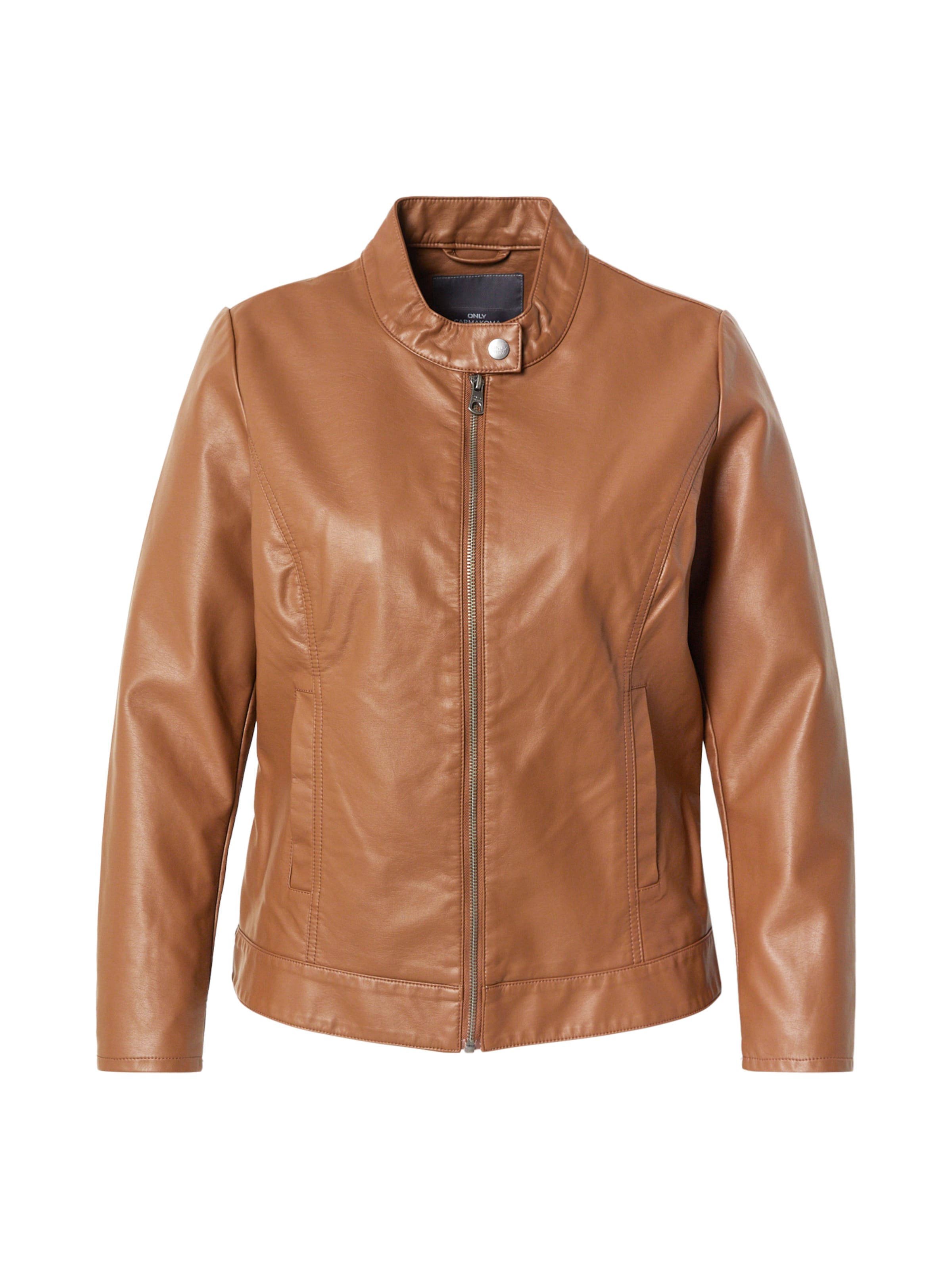 ONLY Carmakoma Přechodná bunda 'CARROBBER' – hnědá: přední strana