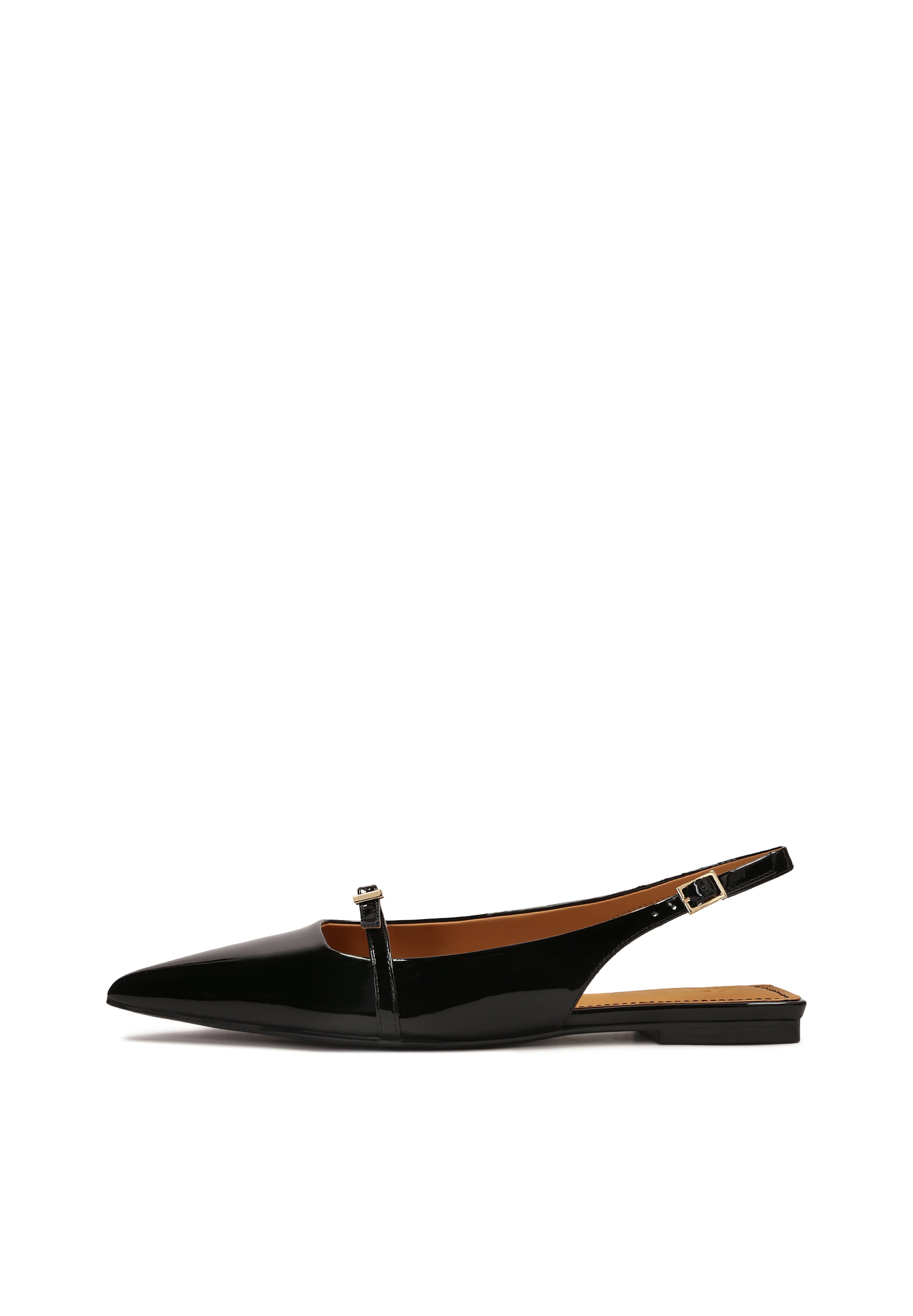 Kazar Ballet Flats in Black: front