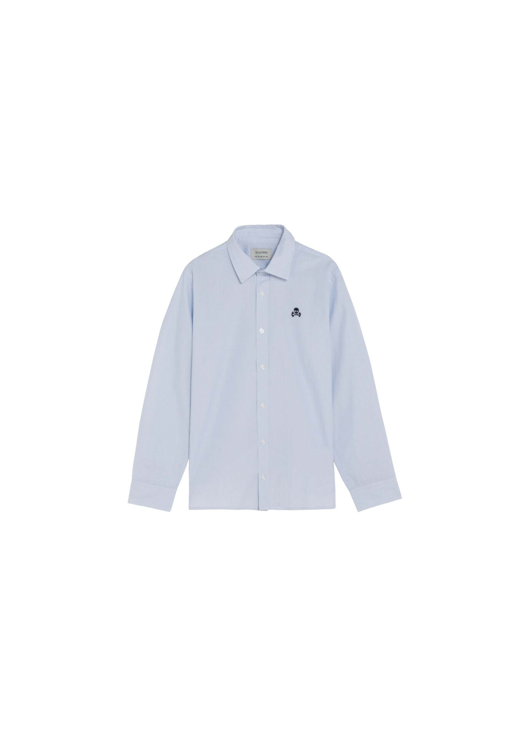 Scalpers Regular fit Overhemd in Blauw: voorkant