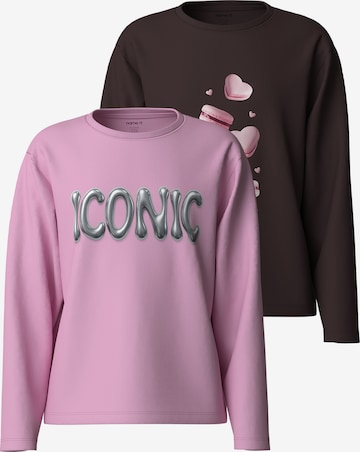NAME IT Shirt 'NKFVOTEA' in Brown: front