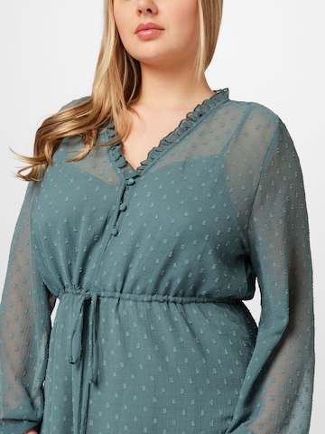 ABOUT YOU Curvy Shirt Dress 'Juliana' in Green