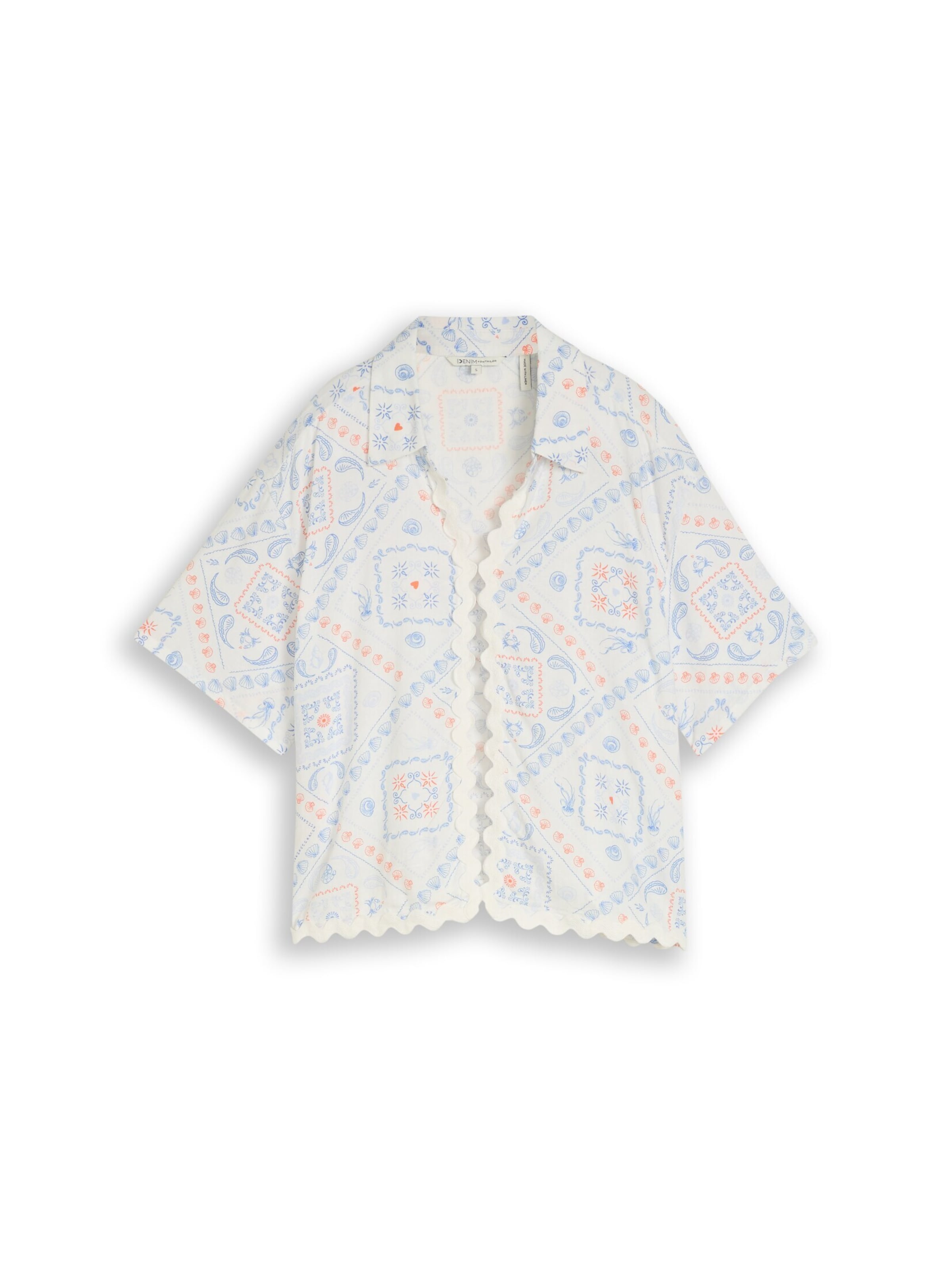 TOM TAILOR DENIM Bluse in Weiß: Vorderseite