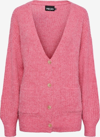 PIECES Knit Cardigan 'Lilan' in Pink: front