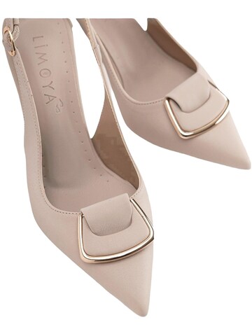 Décolleté sling 'Sanny' di Limoya in beige
