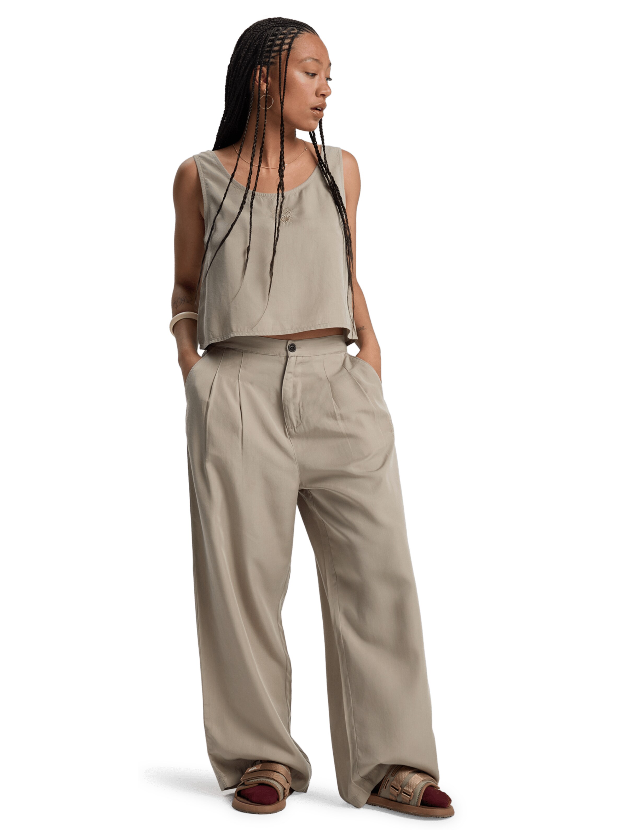 QUIKSILVER Loose fit Pants 'Vista' in Grey