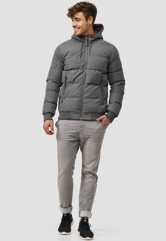 INDICODE JEANS Winter Jacket 'Adeline' in Grey