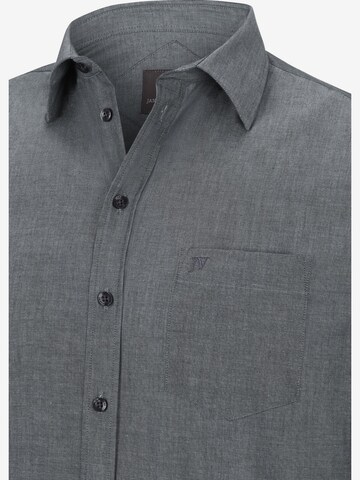 Jan Vanderstorm Comfort fit Button Up Shirt 'Evin' in Grey