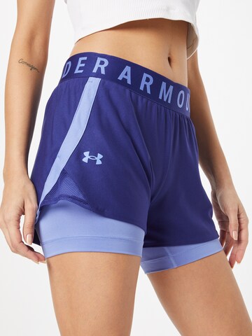 UNDER ARMOUR Regular Workout Pants 'Play Up' in Blue