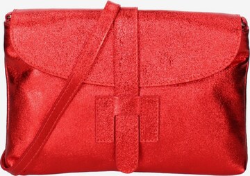 Pochette 'Pochette Donna Vera Pelle Laminato - Tracolla Regolabile' di Viola Castellani in rosso: frontale