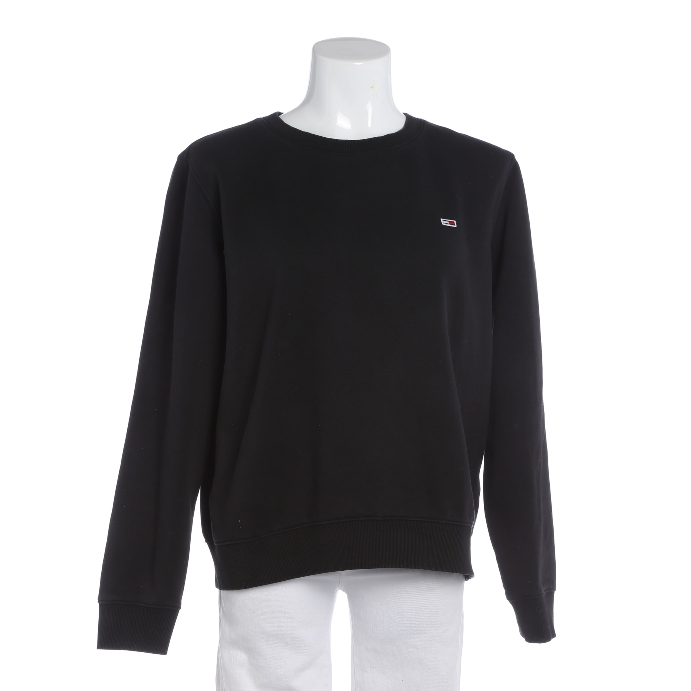 Tommy Jeans Sweatshirt & Zip-Up Hoodie in L in Black: front