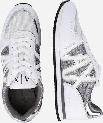 ARMANI EXCHANGE Platform trainers in White