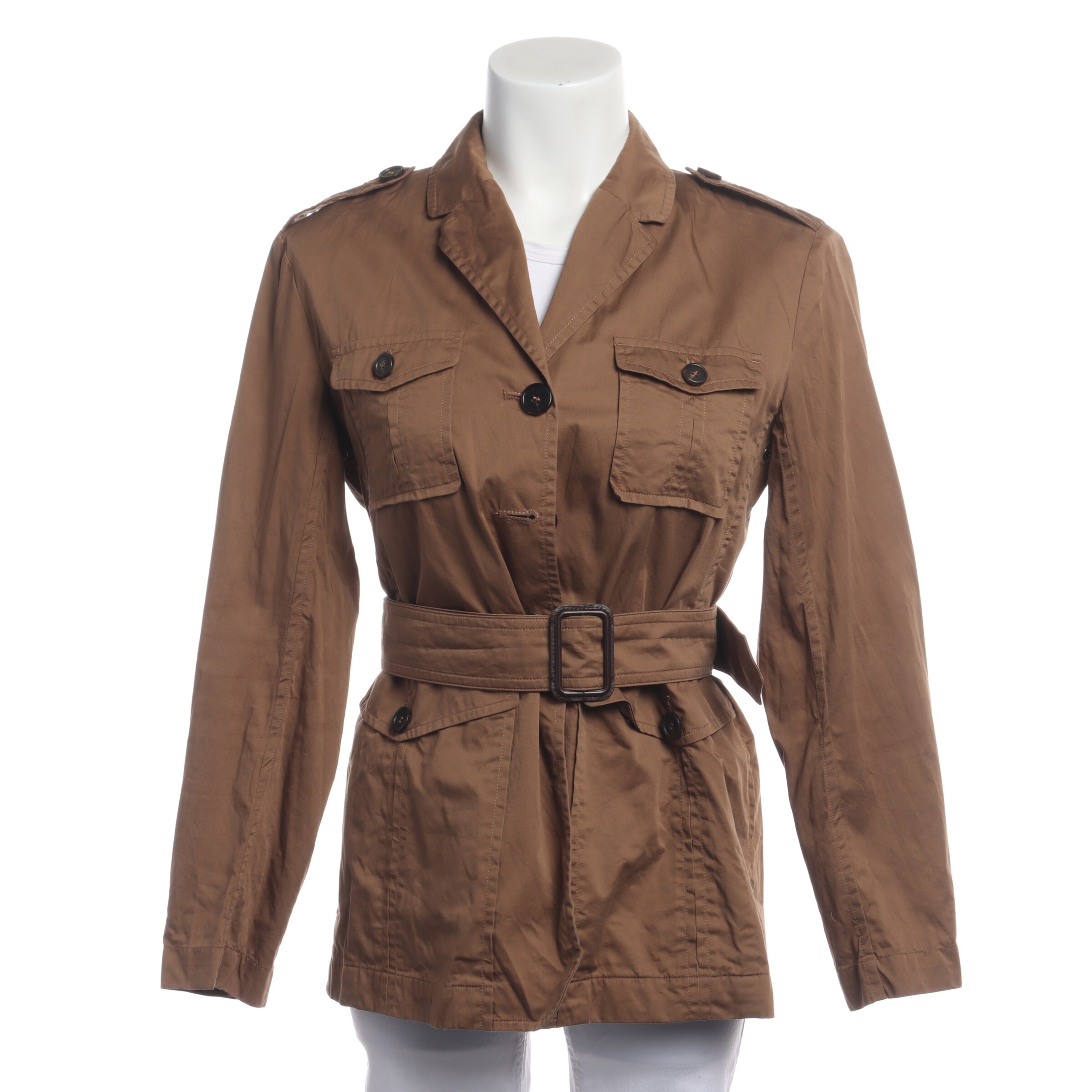 Max Mara Übergangsjacke L in Braun: Vorderseite