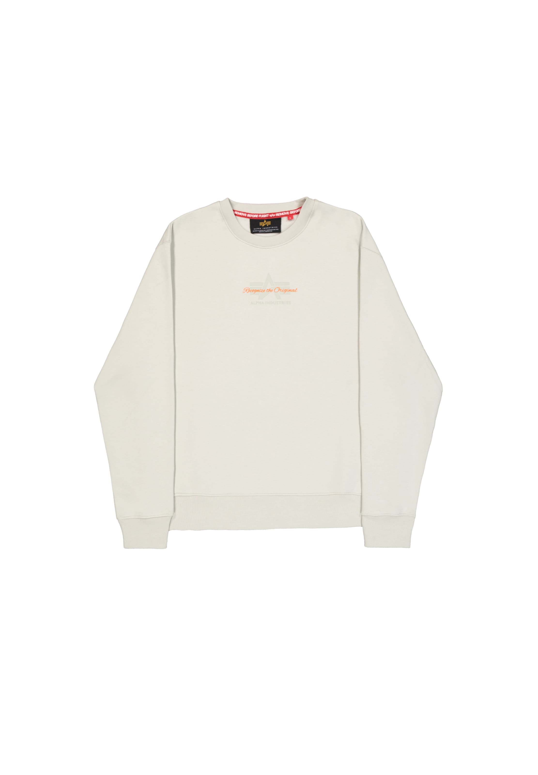 ALPHA INDUSTRIES Μπλούζα φούτερ 'Foam' σε γκρι: μπροστά