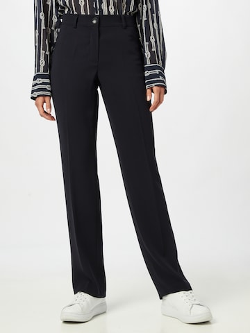 Regular Pantalon à plis GERRY WEBER en bleu : devant