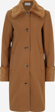 Vila Tall Between-Seasons Coat 'METIL' in Brown: front