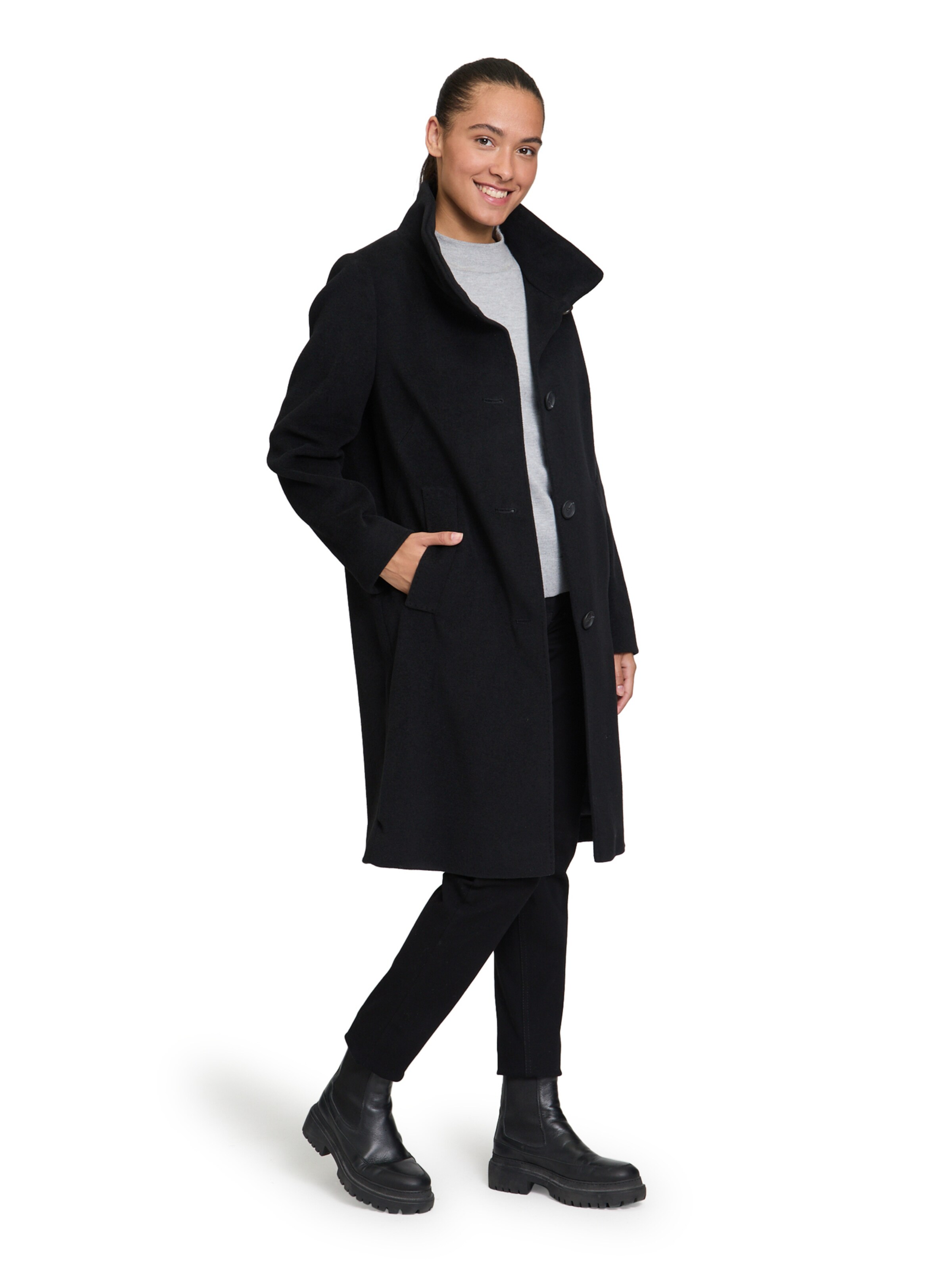 Betty Barclay Between-Seasons Coat in Black