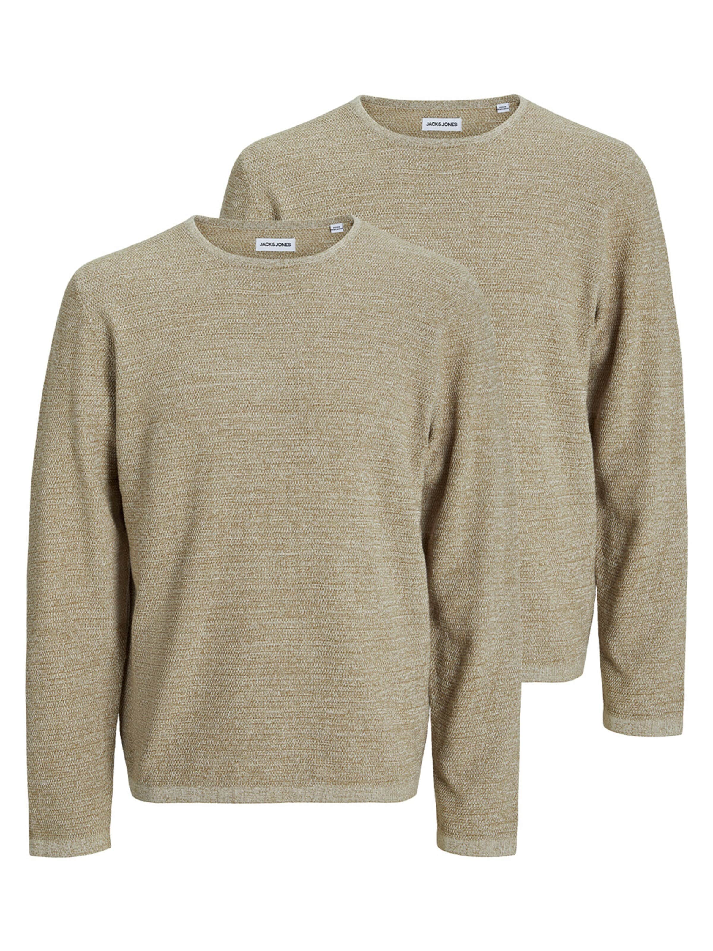 JACK & JONES Sweater 'George' in Beige: front