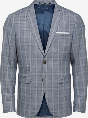 Coupe slim Veste de costume 'Timelogan' SELECTED HOMME en bleu : devant