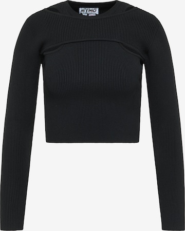 myMo ATHLSR Αθλητικό πουλόβερ σε μαύρο: μπροστά