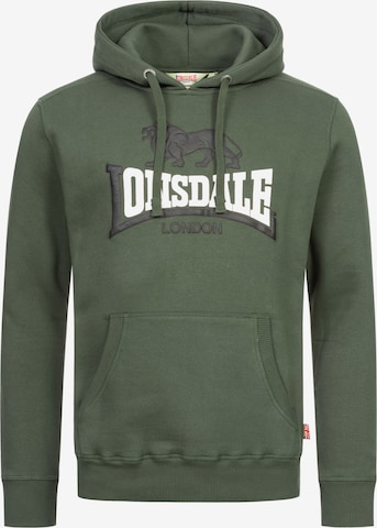 Sweat-shirt 'Thurning' LONSDALE en vert : devant